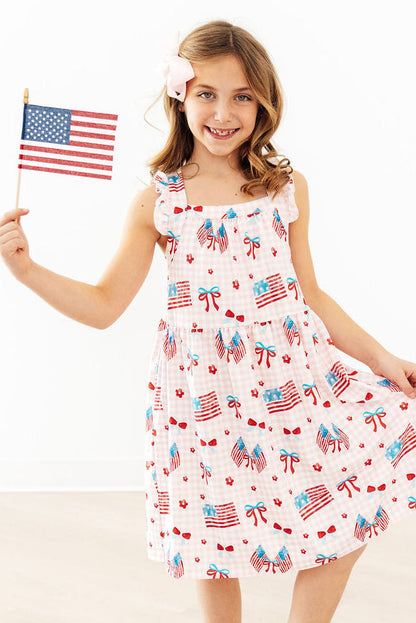 Fancy Flags Ruffle Cross Back Dress Mila & Rose ®