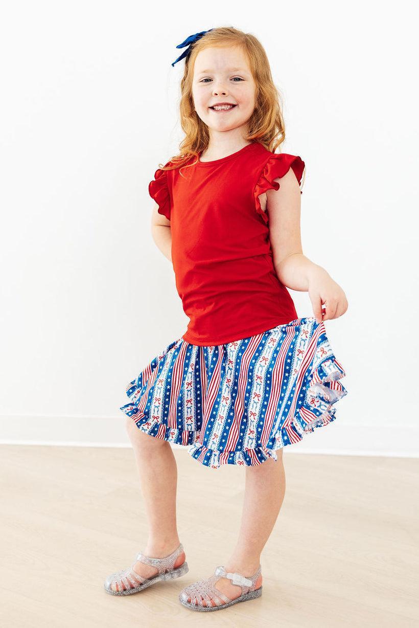 All-American Girl Ruffle Twirl Skort Mila & Rose ®