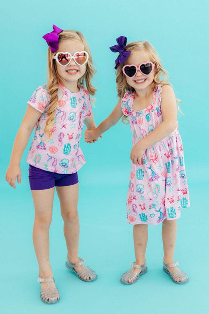 Under the Sea Ruffle Cross Back Dress Mila & Rose ®