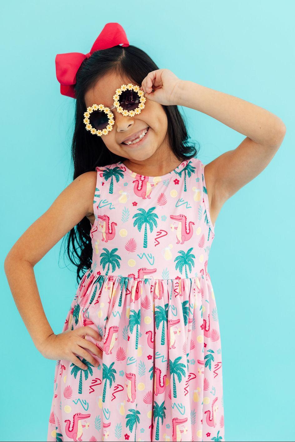 Pink Gator-ade Tank Twirl Dress
