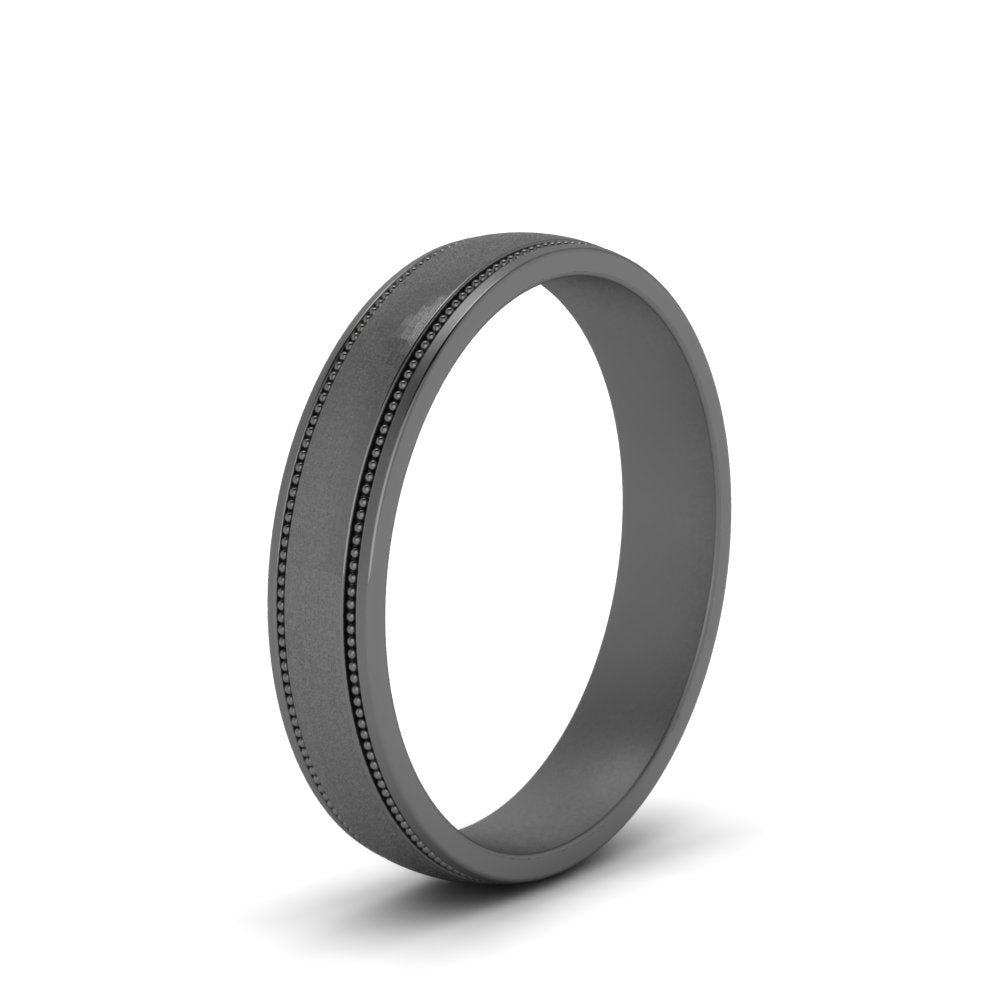 Milgrain 2 Tone Wedding Band Fascinating Diamonds