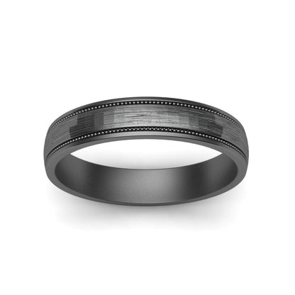 Milgrain 2 Tone Wedding Band Fascinating Diamonds