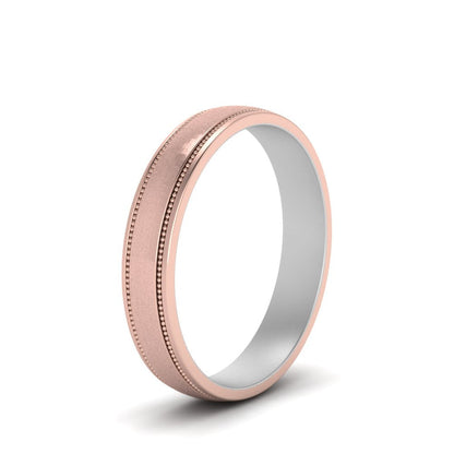 Milgrain 2 Tone Wedding Band Fascinating Diamonds