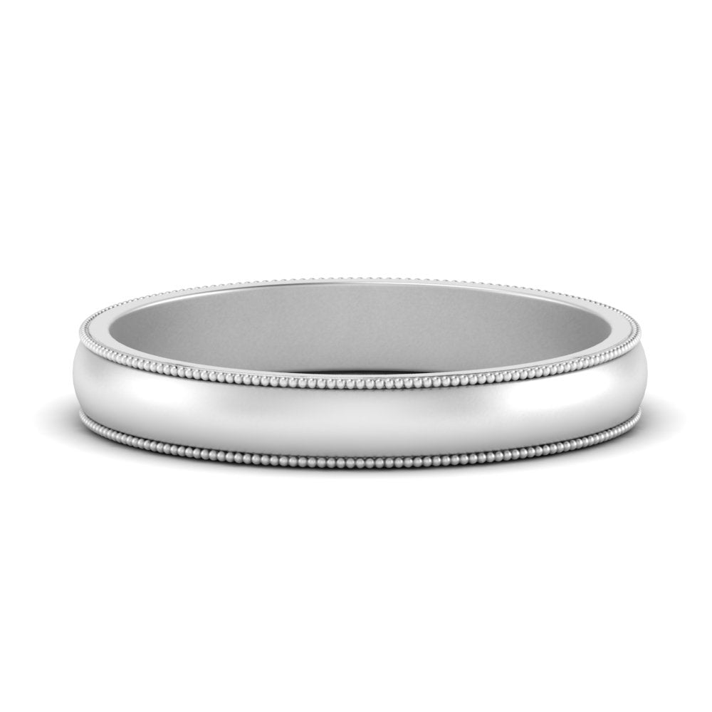 Milgrain Matte Finish Mens Band Fascinating Diamonds