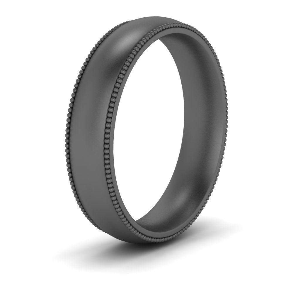 4 mm Milgrain Comfort Fit Mens Wedding Band Fascinating Diamonds
