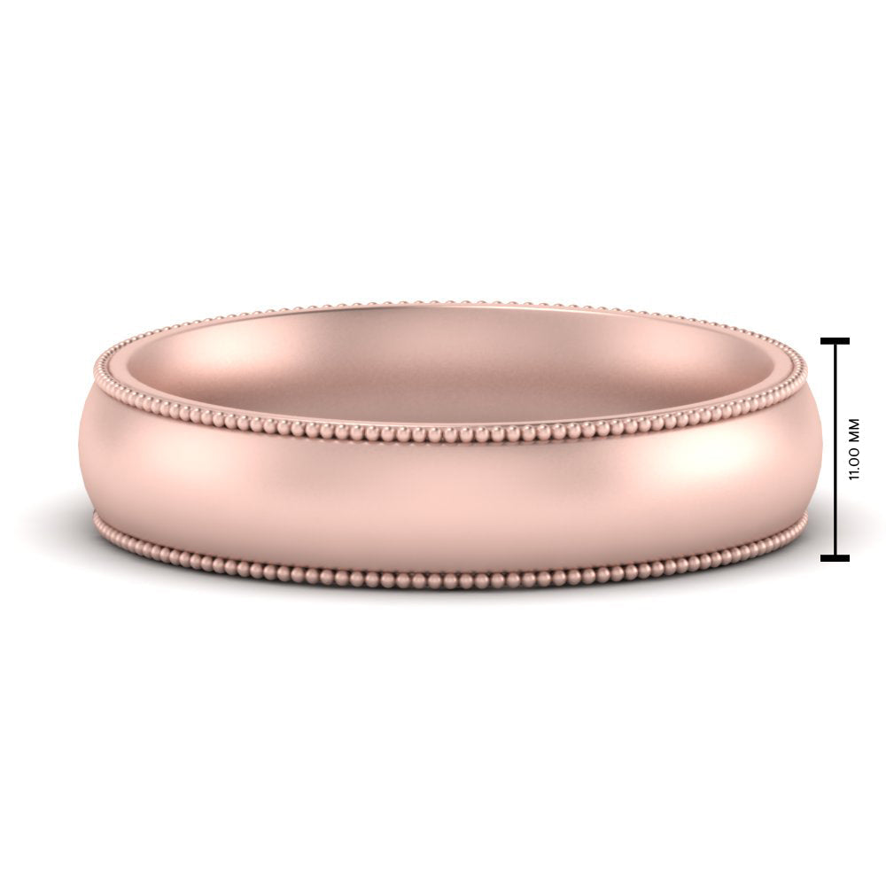 4 mm Milgrain Comfort Fit Mens Wedding Band Fascinating Diamonds