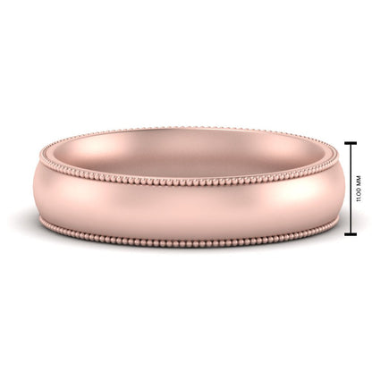 4 mm Milgrain Comfort Fit Mens Wedding Band Fascinating Diamonds