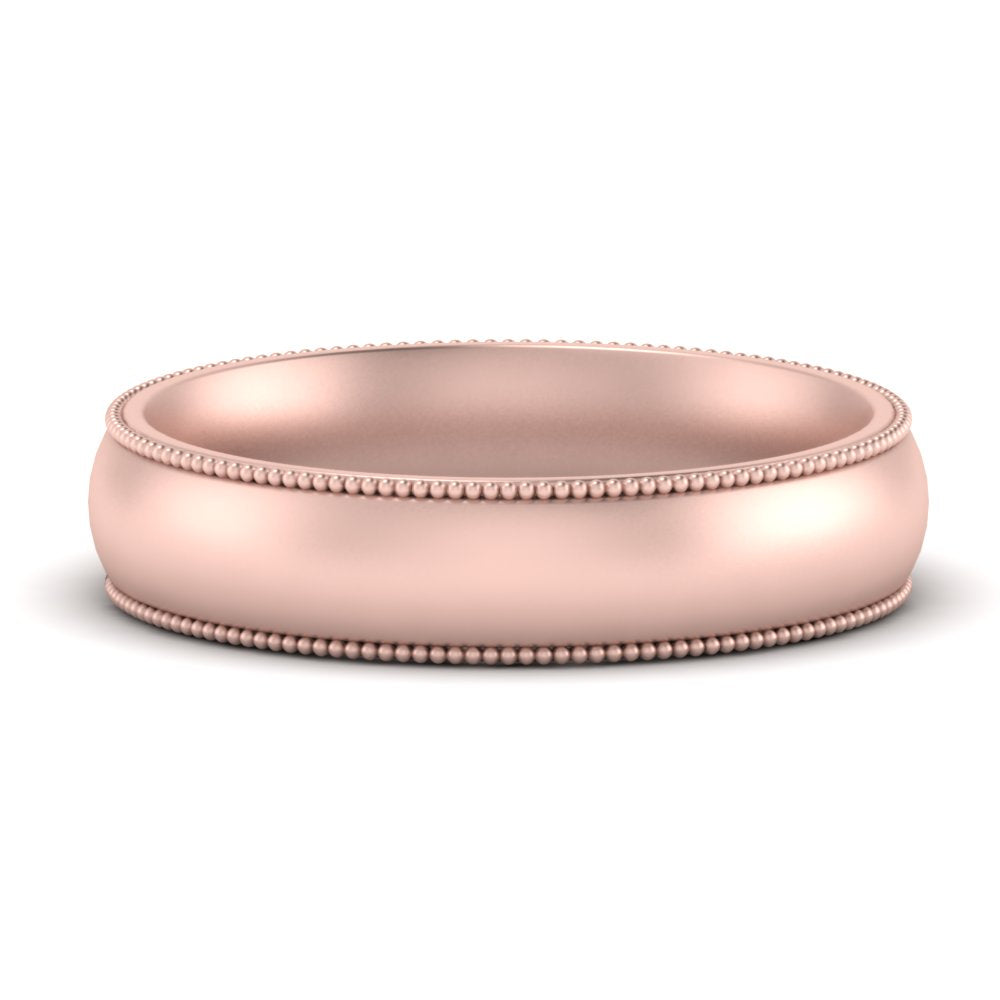 4 mm Milgrain Comfort Fit Mens Wedding Band Fascinating Diamonds