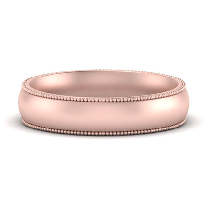 4 mm Milgrain Comfort Fit Mens Wedding Band Fascinating Diamonds