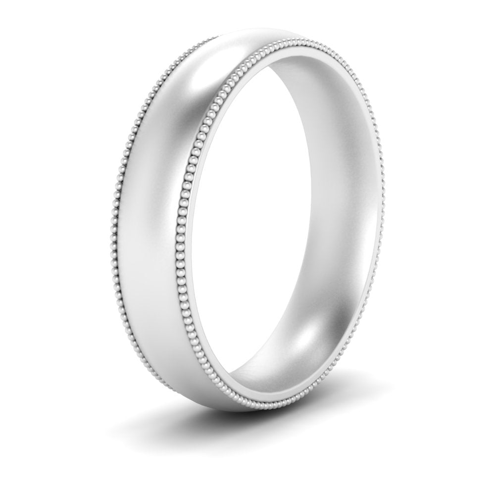 4 mm Milgrain Comfort Fit Mens Wedding Band Fascinating Diamonds