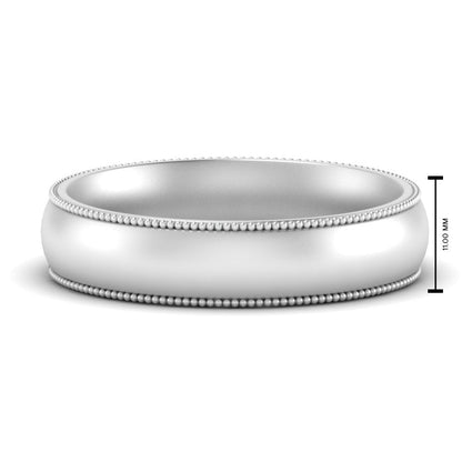 4 mm Milgrain Comfort Fit Mens Wedding Band Fascinating Diamonds