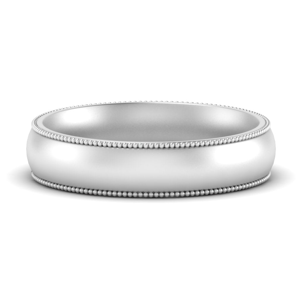 4 mm Milgrain Comfort Fit Mens Wedding Band Fascinating Diamonds