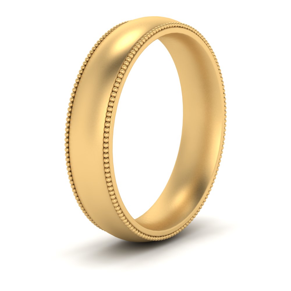 4 mm Milgrain Comfort Fit Mens Wedding Band Fascinating Diamonds