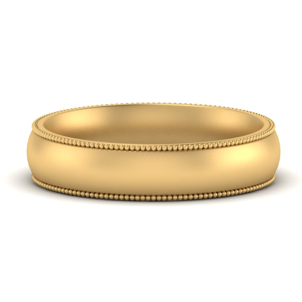 4 mm Milgrain Comfort Fit Mens Wedding Band Fascinating Diamonds