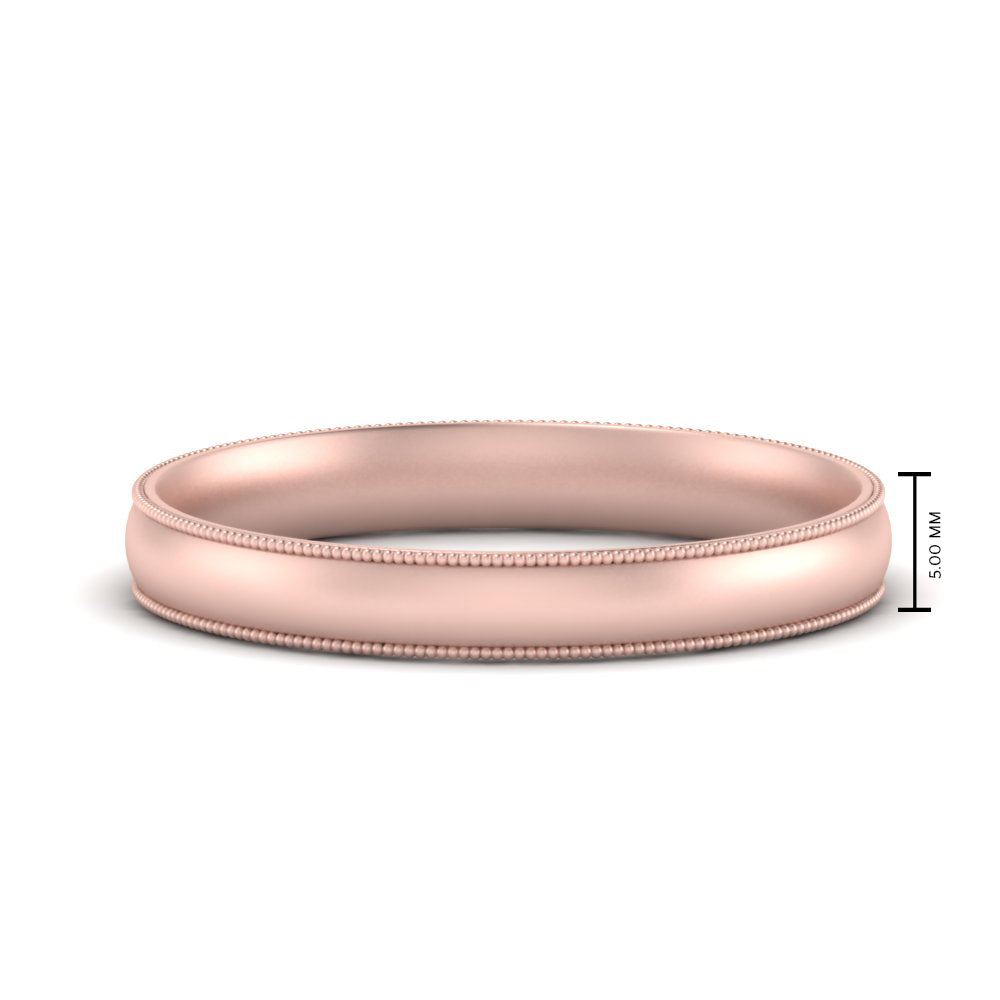 4 mm Milgrain Comfort Fit Mens Wedding Band Fascinating Diamonds