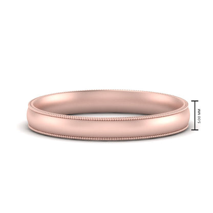 4 mm Milgrain Comfort Fit Mens Wedding Band Fascinating Diamonds