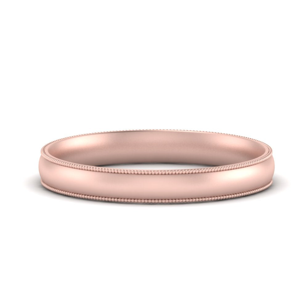 4 mm Milgrain Comfort Fit Mens Wedding Band Fascinating Diamonds