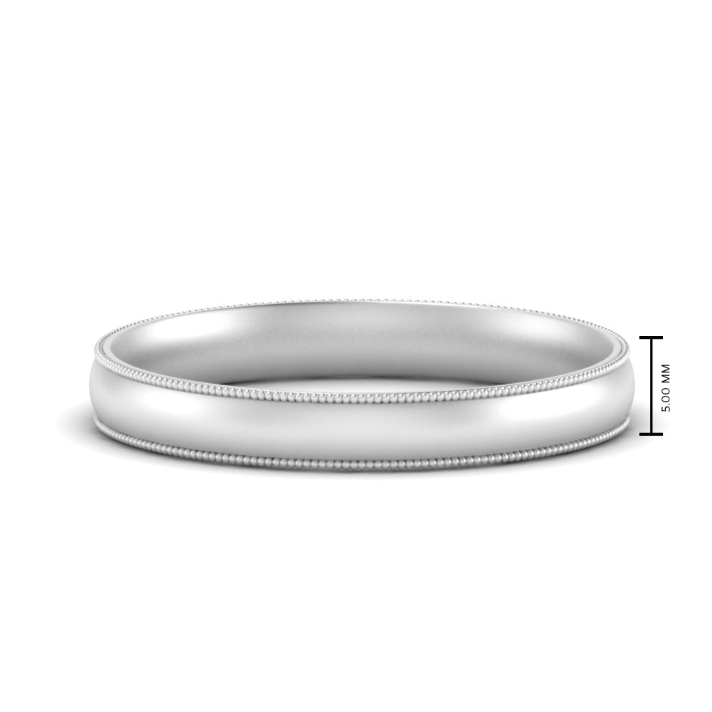 4 mm Milgrain Comfort Fit Mens Wedding Band Fascinating Diamonds