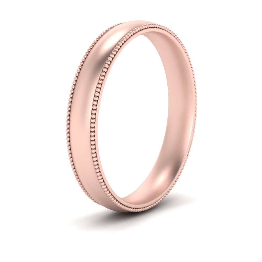 4 mm Milgrain Comfort Fit Mens Wedding Band Fascinating Diamonds