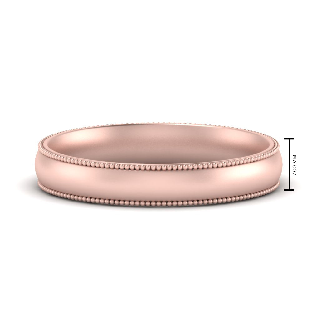 4 mm Milgrain Comfort Fit Mens Wedding Band Fascinating Diamonds