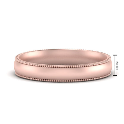 4 mm Milgrain Comfort Fit Mens Wedding Band Fascinating Diamonds