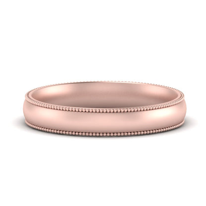 4 mm Milgrain Comfort Fit Mens Wedding Band Fascinating Diamonds
