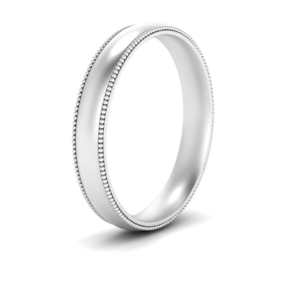 4 mm Milgrain Comfort Fit Mens Wedding Band Fascinating Diamonds