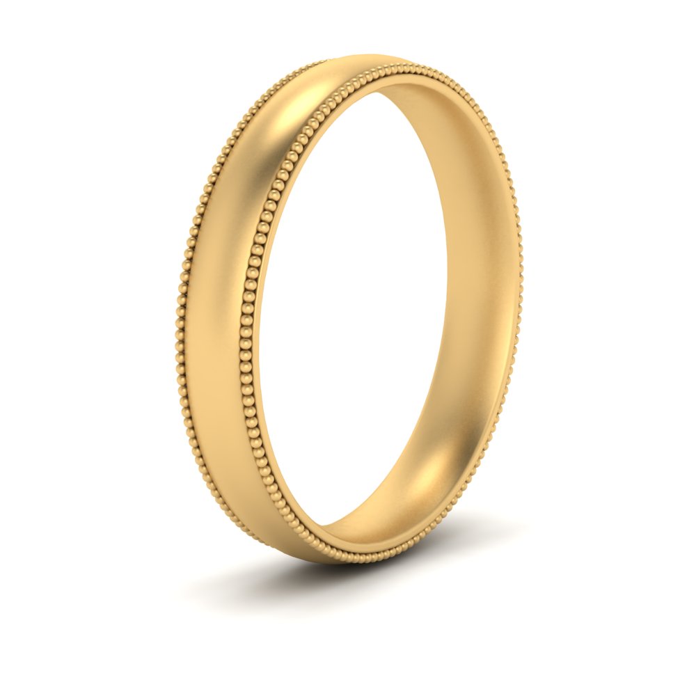 4 mm Milgrain Comfort Fit Mens Wedding Band Fascinating Diamonds