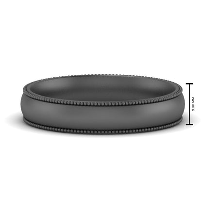 4 mm Milgrain Comfort Fit Mens Wedding Band Fascinating Diamonds