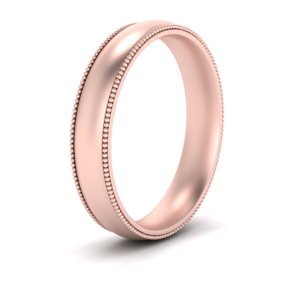4 mm Milgrain Comfort Fit Mens Wedding Band Fascinating Diamonds