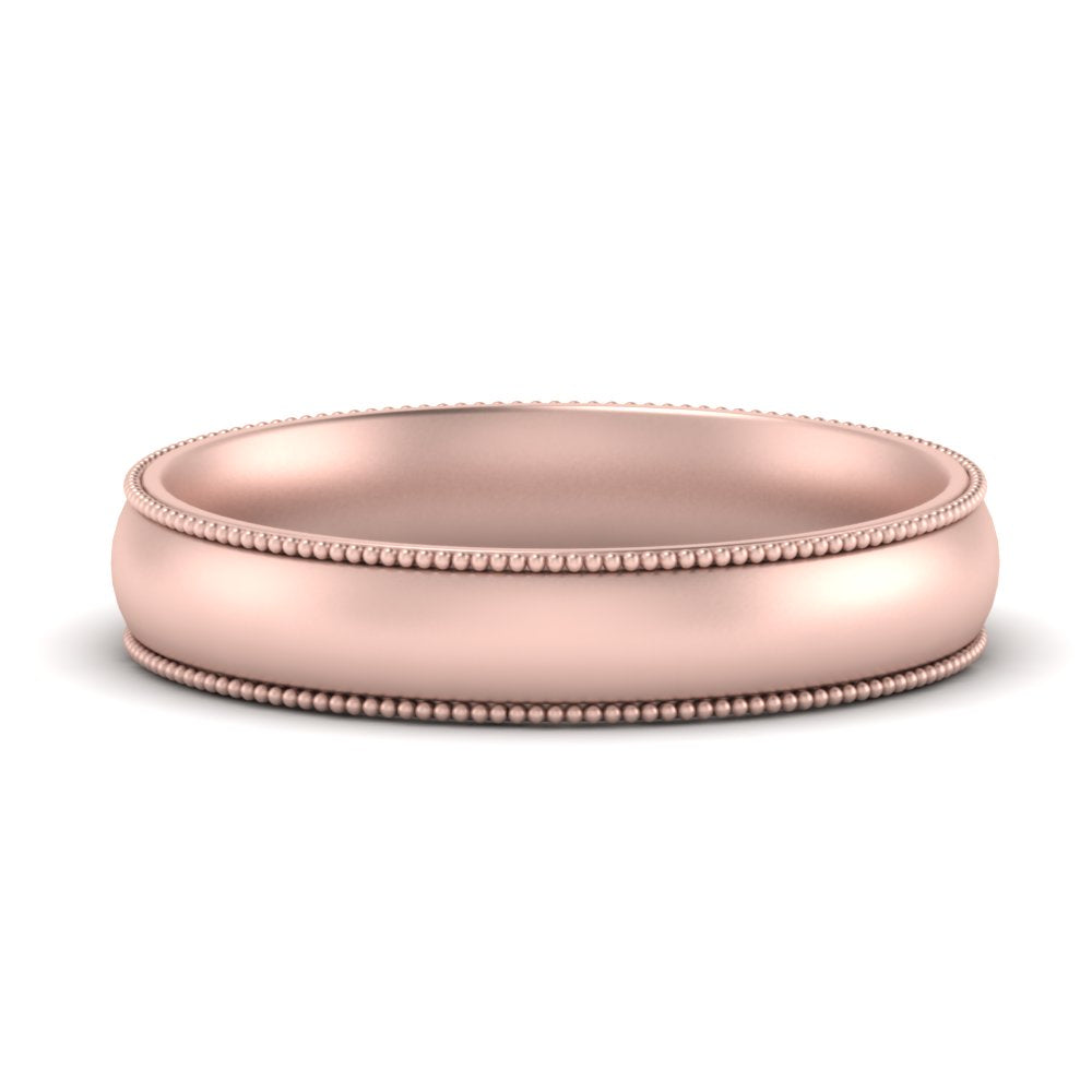 4 mm Milgrain Comfort Fit Mens Wedding Band Fascinating Diamonds