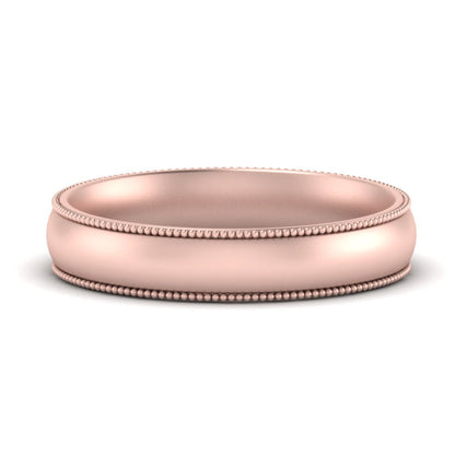 4 mm Milgrain Comfort Fit Mens Wedding Band Fascinating Diamonds