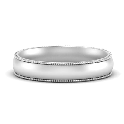 4 mm Milgrain Comfort Fit Mens Wedding Band Fascinating Diamonds