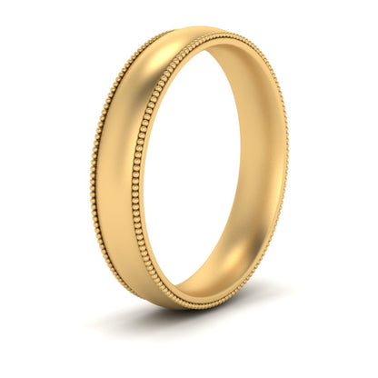 4 mm Milgrain Comfort Fit Mens Wedding Band Fascinating Diamonds