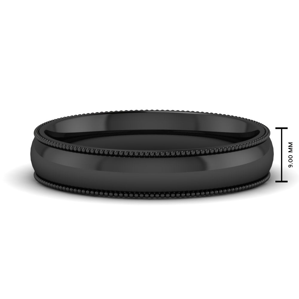 Comfort Fit Wedding Band Milgrain Edge Fascinating Diamonds