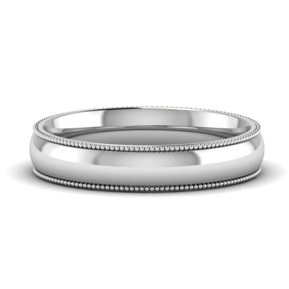 Comfort Fit Wedding Band Milgrain Edge Fascinating Diamonds