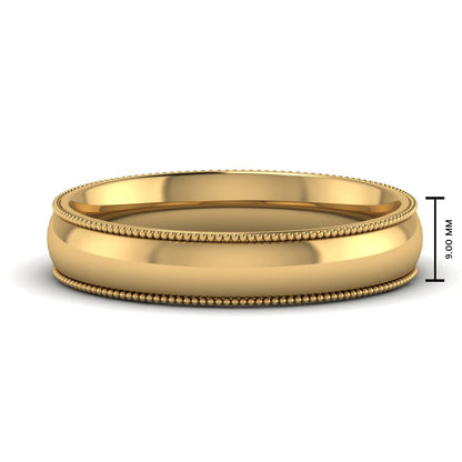 Comfort Fit Wedding Band Milgrain Edge Fascinating Diamonds