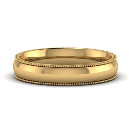 Comfort Fit Wedding Band Milgrain Edge Fascinating Diamonds