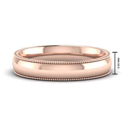 Comfort Fit Wedding Band Milgrain Edge Fascinating Diamonds