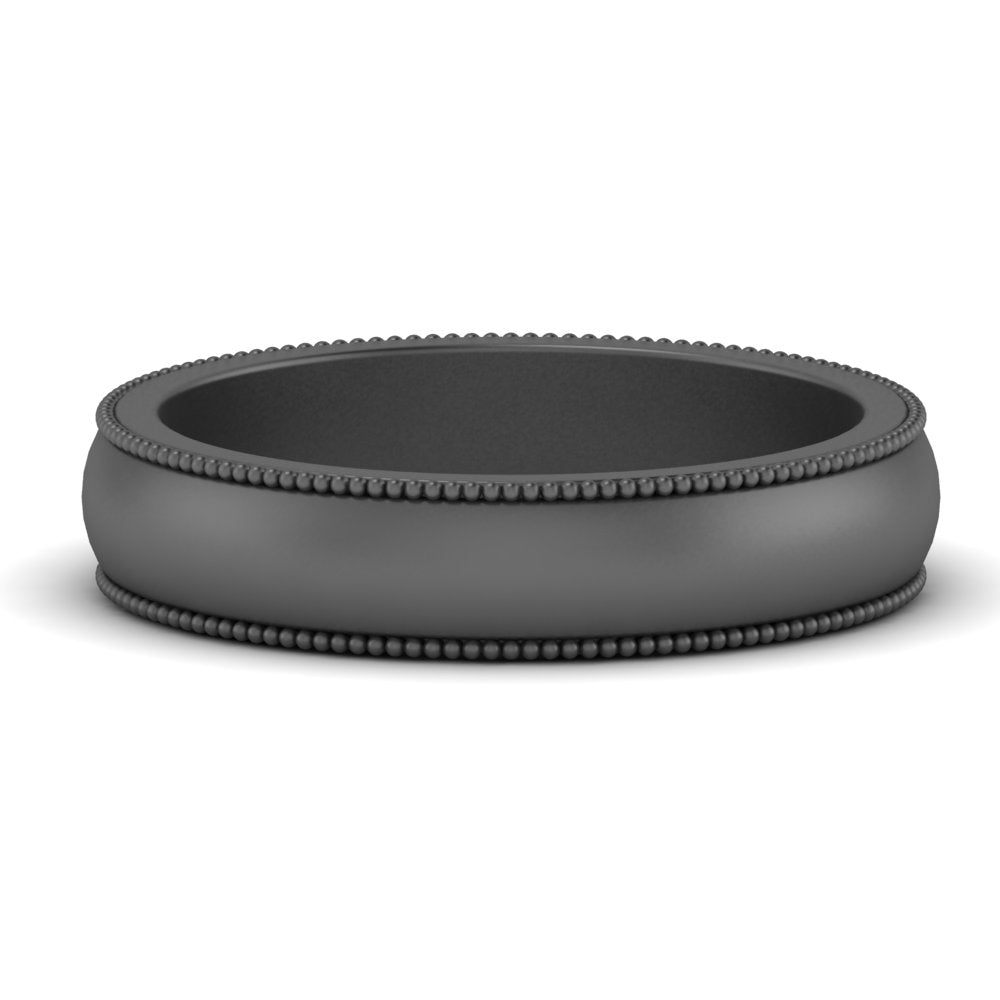 Milgrain Matte Finish Mens Band Fascinating Diamonds