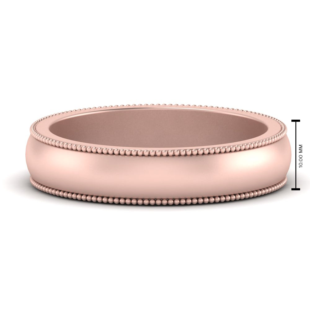 Milgrain Matte Finish Mens Band Fascinating Diamonds