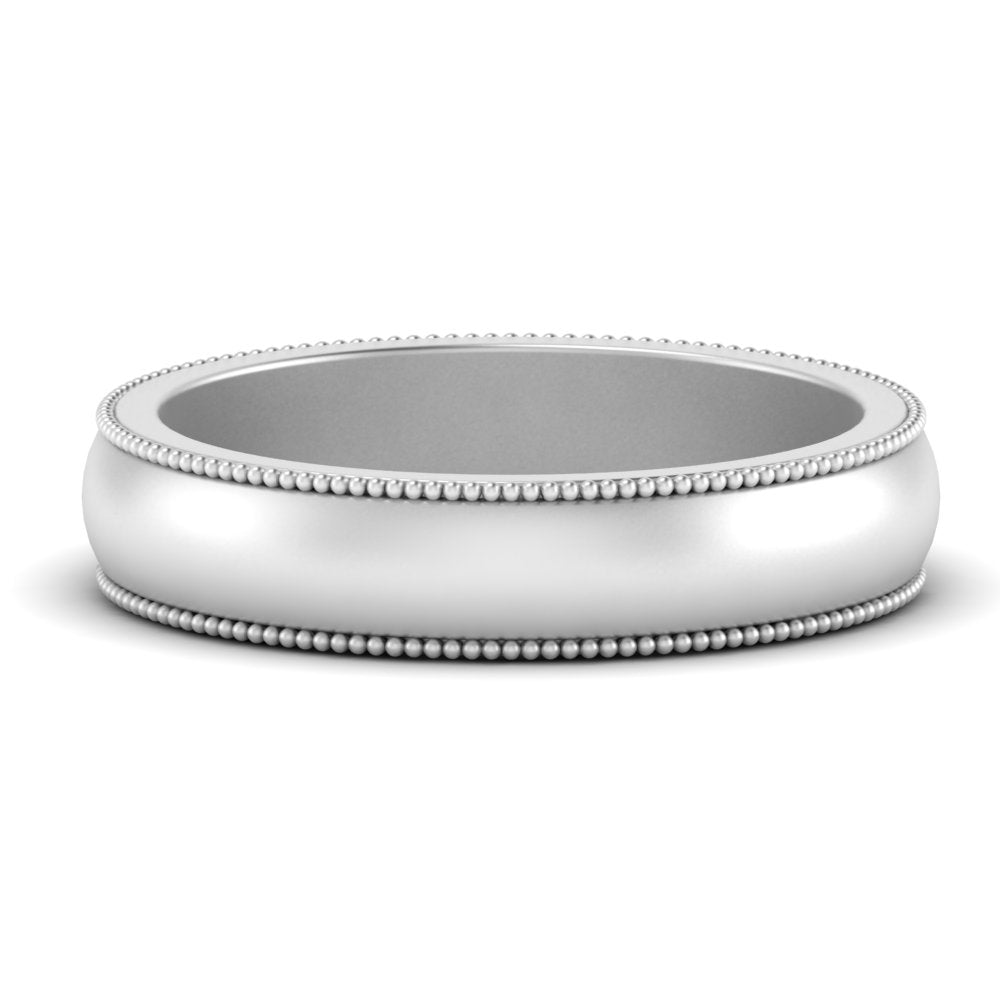 Milgrain Matte Finish Mens Band Fascinating Diamonds