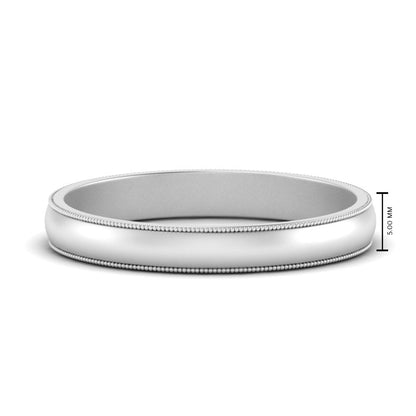 Milgrain Matte Finish Mens Band Fascinating Diamonds