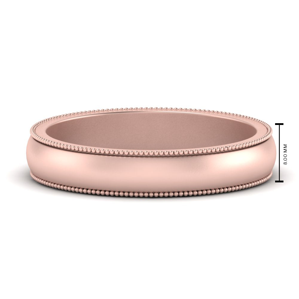 Milgrain Matte Finish Mens Band Fascinating Diamonds