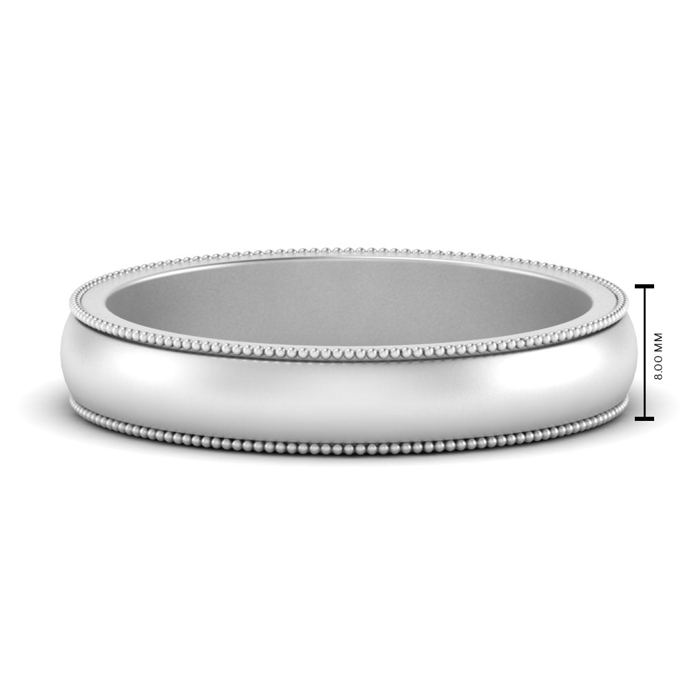 Milgrain Matte Finish Mens Band Fascinating Diamonds