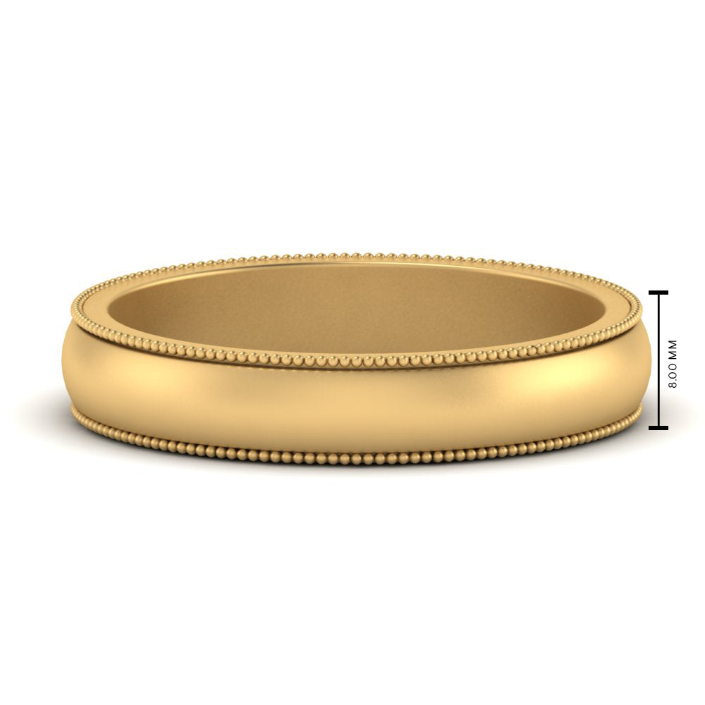 Milgrain Matte Finish Mens Band Fascinating Diamonds