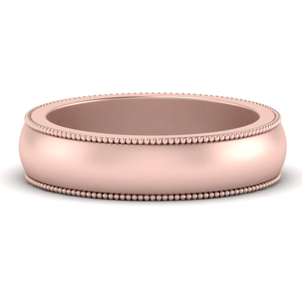 Milgrain Matte Finish Mens Band Fascinating Diamonds