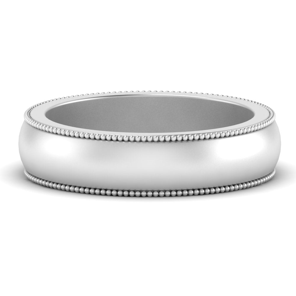Milgrain Matte Finish Mens Band Fascinating Diamonds