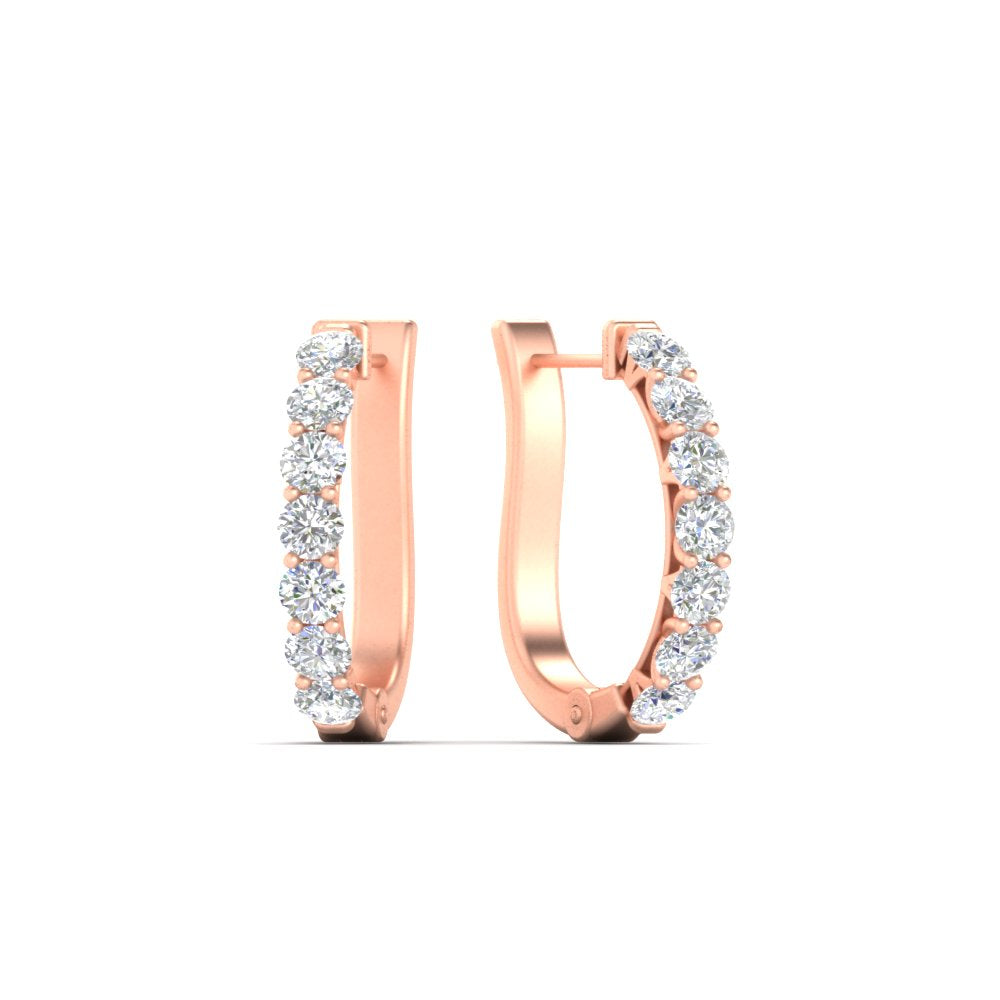 Modern Huggie Hoop Earrings Fascinating Diamonds