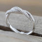 Minimalism 925 Silver Zirconia Twist Ring